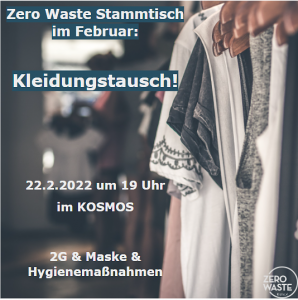 Stammtisch mit Kleidungstausch, Termin 22. Februar 19 Uhr